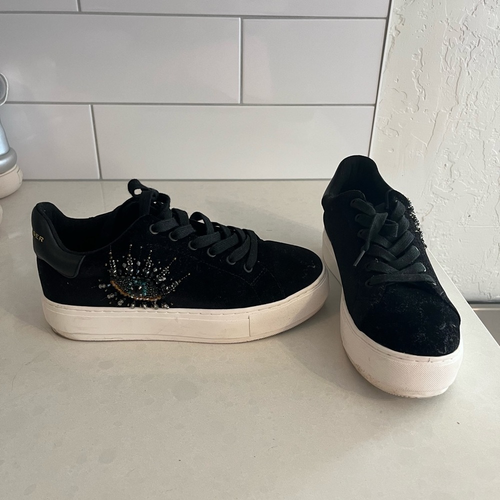 kurt geiger velvet eye sneakers